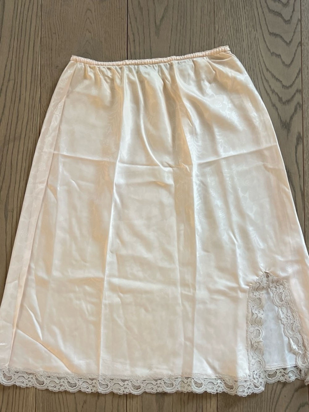 Light Cream Half Slip with Lace Trim